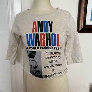 Andy Warhol sweatshirt, fits XS to S
